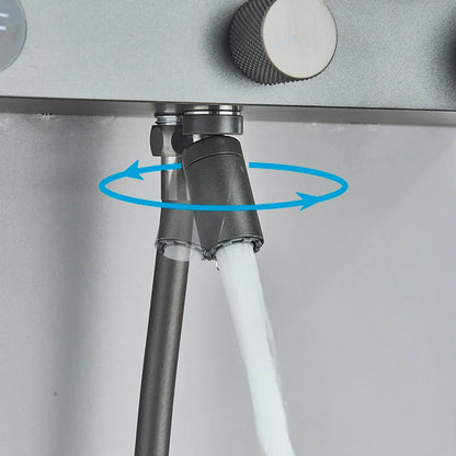 DecorBites™ Grey Digital Shower Faucet Set 2-Way Mixer System for Bathroom with Hand Sprayer