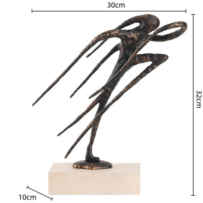 ديكوربايتس™ تمثال معدني على شكل وجه هندسي تجريدي لتزيين المنزل