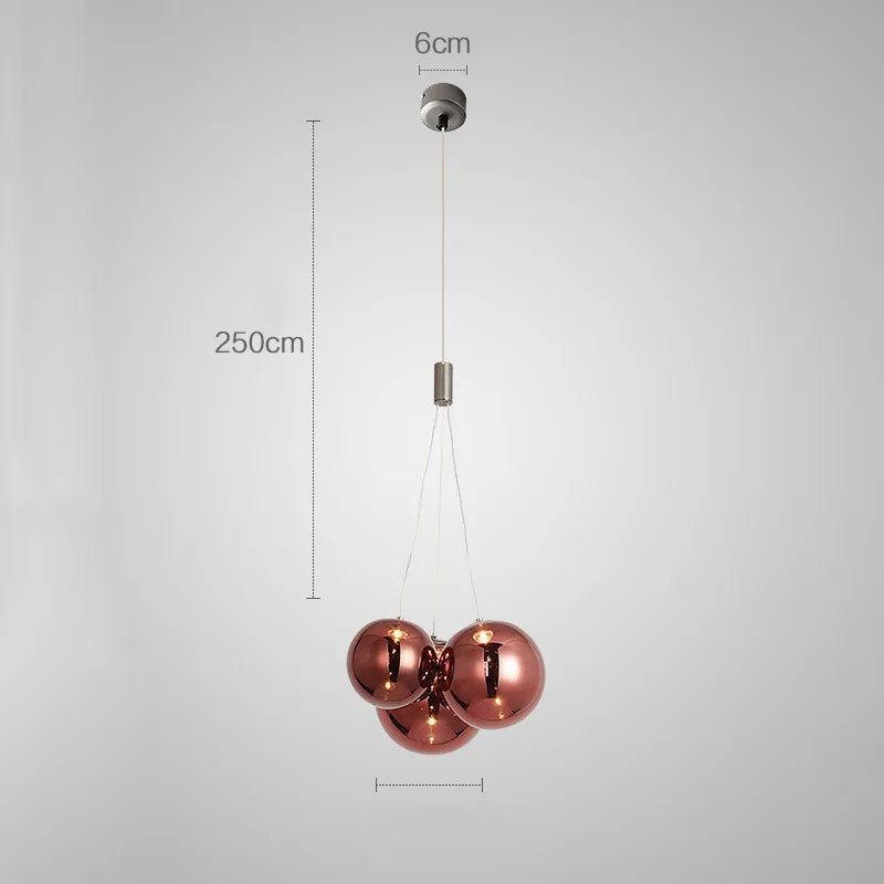 DecorBites™ Bubble Glass Chandeliers Pendant Lights for Kitchen Island and Dining Room