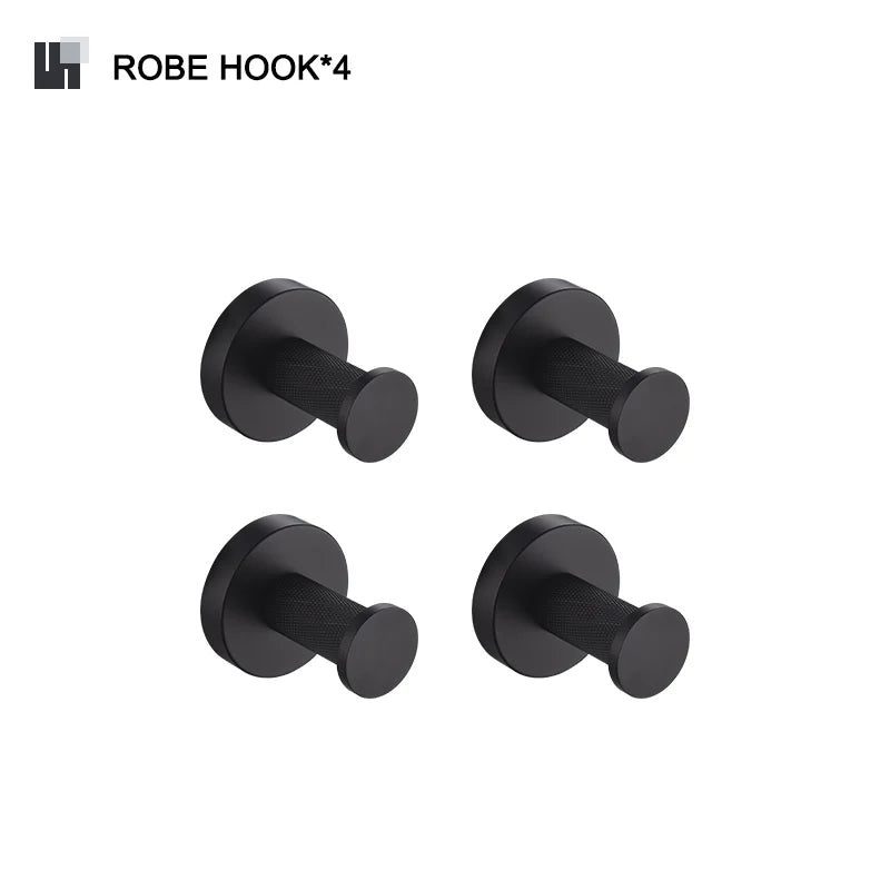 Juego de accesorios de baño DecorBites™: toallero, escobilla de inodoro, portarrollos, dispensador de jabón, barra para toallas, gancho