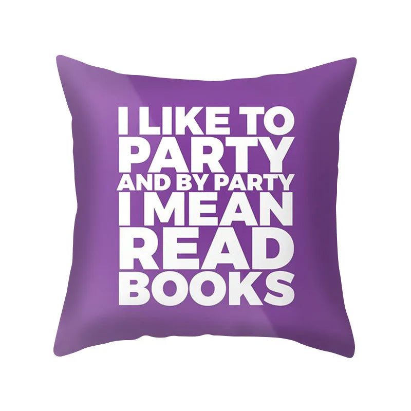 غطاء وسادة من البوليستر باللون الأزرق والأرجواني من DecorBites™، مناسب للمنزل والمكتب وغرفة النوم والأريكة