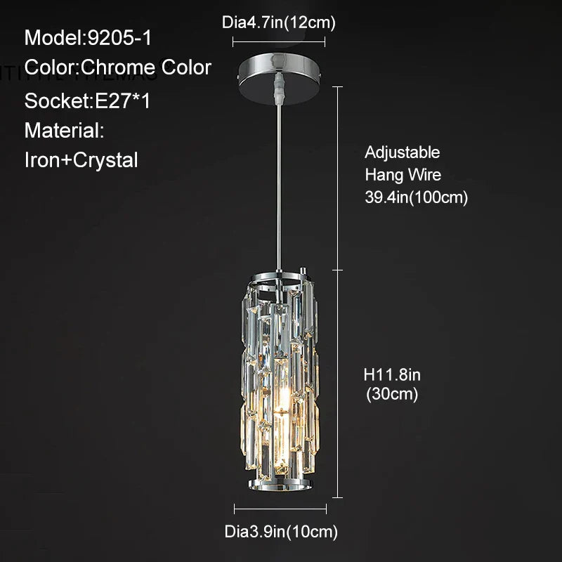 Decorbites™ Lámpara de Araña de Cristal Dorado: Iluminación Elegante de Comedor en Forma de Lámpara Colgante