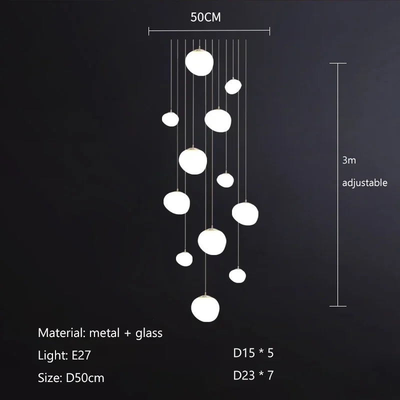 Lámparas colgantes LED de bola de cristal DecorBites™ para decoración del hogar, sala de estar/comedor, bar y escaleras