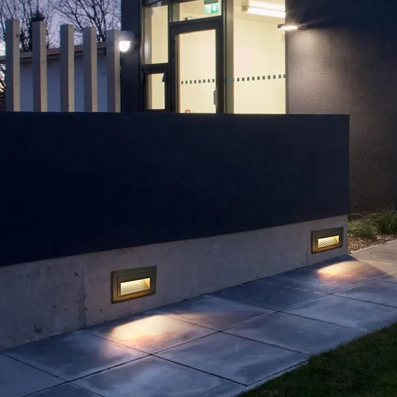 Decorbites™ Luz de Pared Empotrada LED para Escalones y Escaleras Exteriores, Lámpara de Pared Empotrada Impermeable IP65