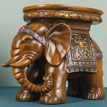 DecorBites™ Elephant Wealth Attracting Ornaments Stool