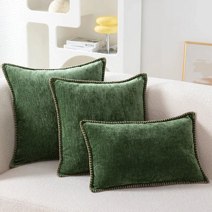 Juego de fundas de cojín DecorBites™ de terciopelo de chenilla de lujo para una decoración elegante de la sala de estar