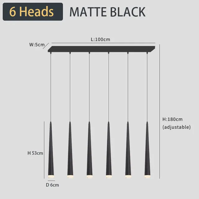 Lámpara de techo LED negra DecorBites™: Iluminación elegante para escaleras, decoración del hogar y sala de estar