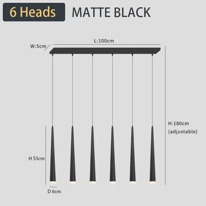 Lámpara de techo LED negra DecorBites™: Iluminación elegante para escaleras, decoración del hogar y sala de estar