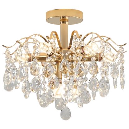 Lámpara de araña de cristal DecorBites™ | Iluminación de lujo para salón | Iluminación elegante y creativa