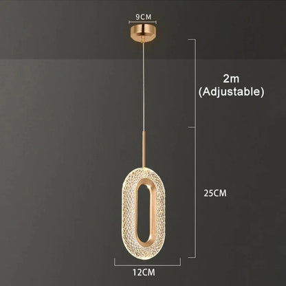 Nordic Ring LED Pendant Light in Iron, Aluminum & Acrylic