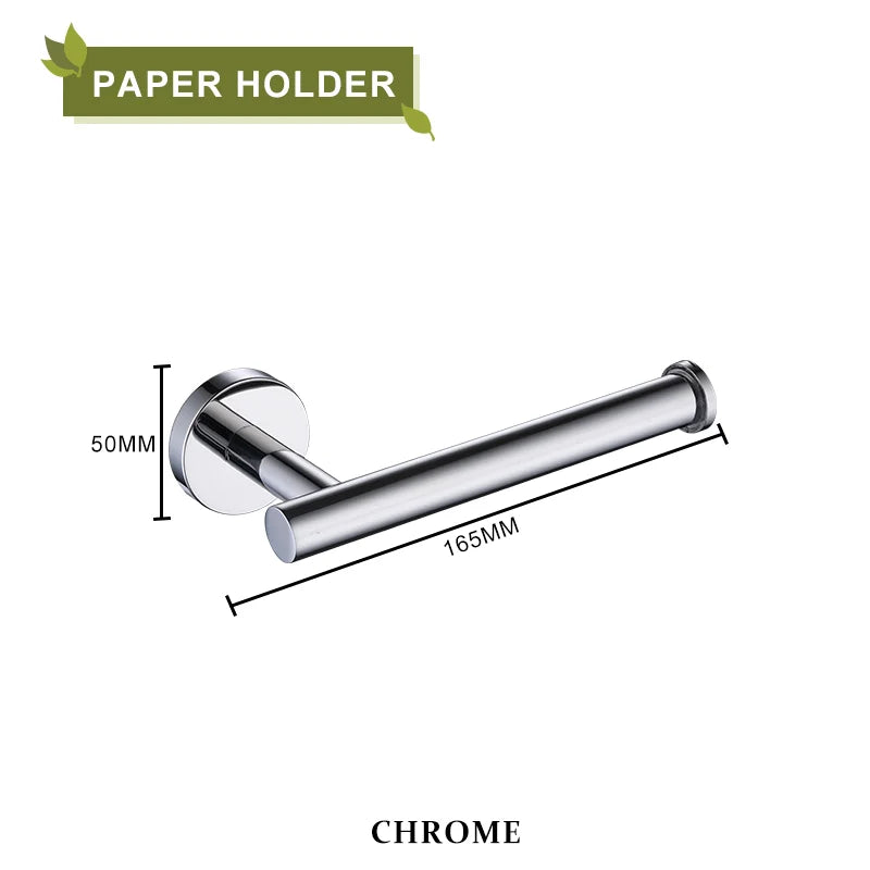 DecorBites™ Brushed Gold Bathroom Accessories Set Hand Towel Bar Rack Toilet Paper Holder