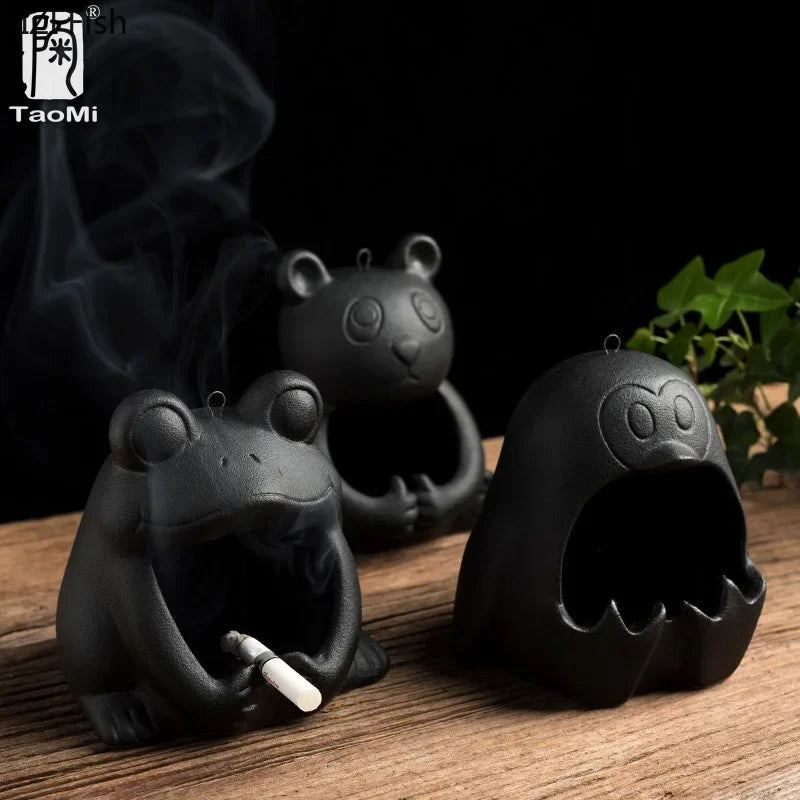 DecorBites™ Cute Cartoon Animal Ashtray for Home Decor & Car, Gift for Boyfriend