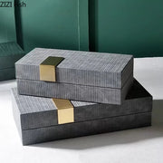 Caja de Joyería de Cuero Decorbites™: Solución de Almacenamiento Chic para Cómoda o Escritorio