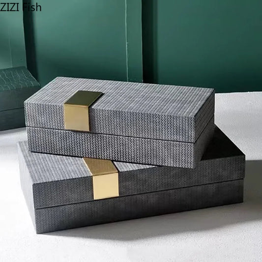 DecorBites™ Leather Jewelry Box: Chic Storage Solution for Dresser or Desk