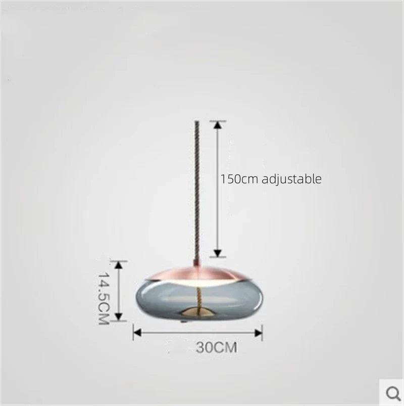 DecorBites™ Glass LED Chandeliers for Living Room Bedroom Kitchen Pendant Lamp