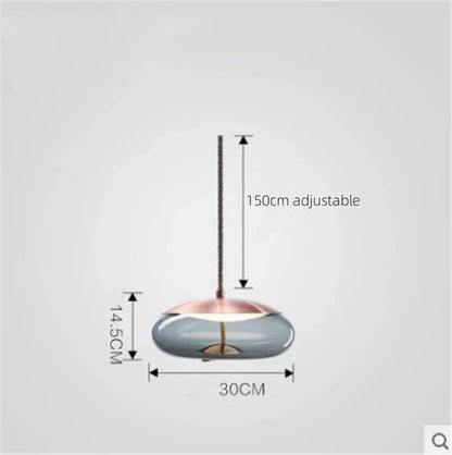 DecorBites™ Glass LED Chandeliers for Living Room Bedroom Kitchen Pendant Lamp