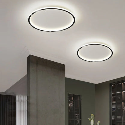 DecorBites™ Black Dimmable LED Ring Ceiling Light for Modern Living Room, Bedroom, Kitchen Décor