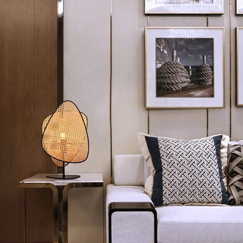 Decorbites™ Blattgitter Handgefertigte Rattan-Screen-Hängelampe für modernes Wohnzimmer und Schlafzimmer