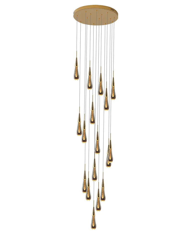 DecorBites™ Crystal Pendant Chandelier for High Ceilings