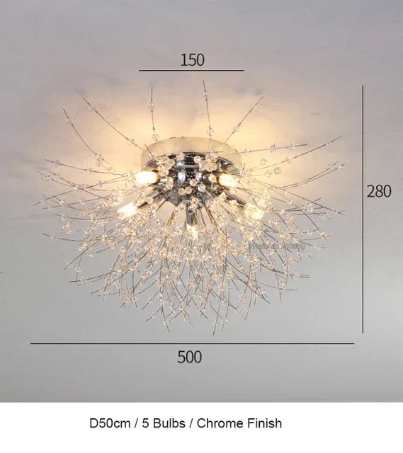 DecorBites™ Dandelion Chandelier LED Pendant Lamp for Dining Room, Bedroom, Shops