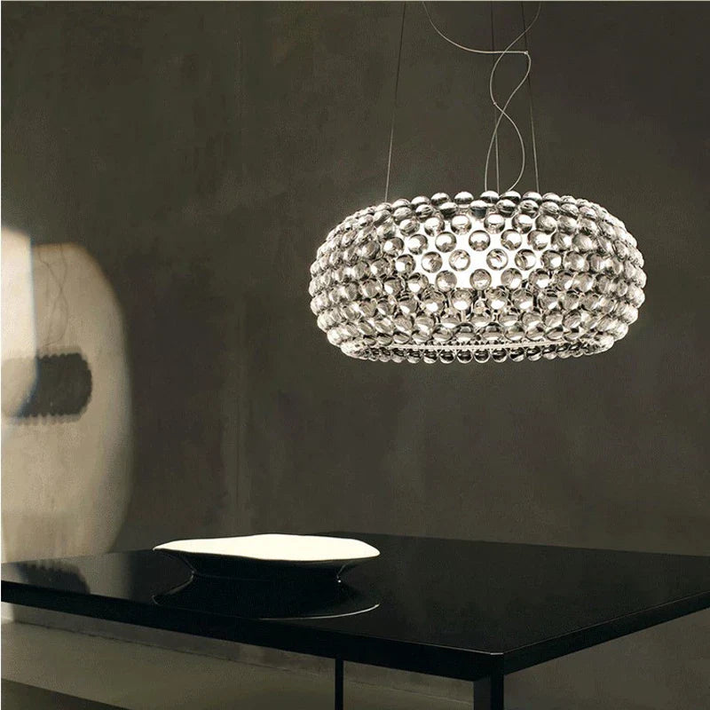DecorBites™ Caboche LED Chandelier: Artistic Nordic Acrylic Pendant Light for Living Room & Restaurant