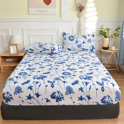 Decobites Ceramic Patterned Bedsheets Set with Bedspread & Pillowcases