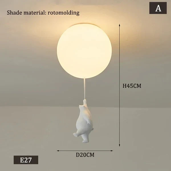 Lámpara de Techo LED Oso para Niños Decorbites™ - Lámpara Colgante de Diseño para Dormitorio