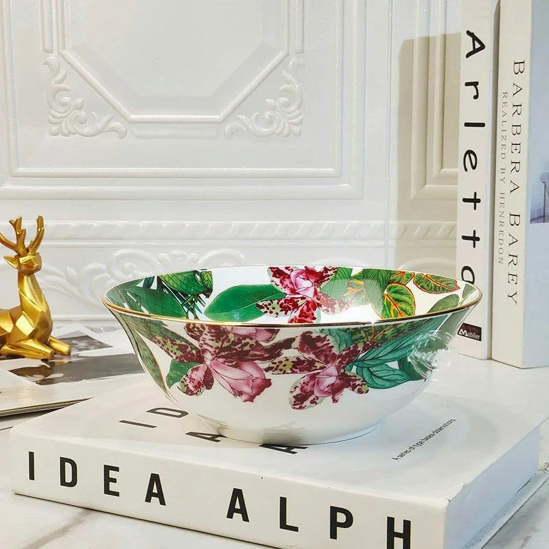 DecorBites™ Green Leaf Collection: Tableware, Plates, Coffeeware, Teaware, Saucers, Bowl, Tray