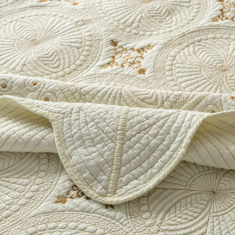 Gold Boho Cotton Quilt