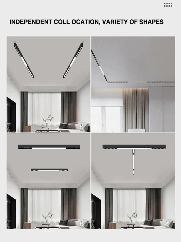 Lámpara de techo lineal LED DecorBites™ para sala de estar, comedor y dormitorio - Diseño minimalista