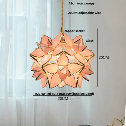 DecorBites™ Glass Copper LED Pendant Lamp | Nordic Modern Luxury Hanging Light