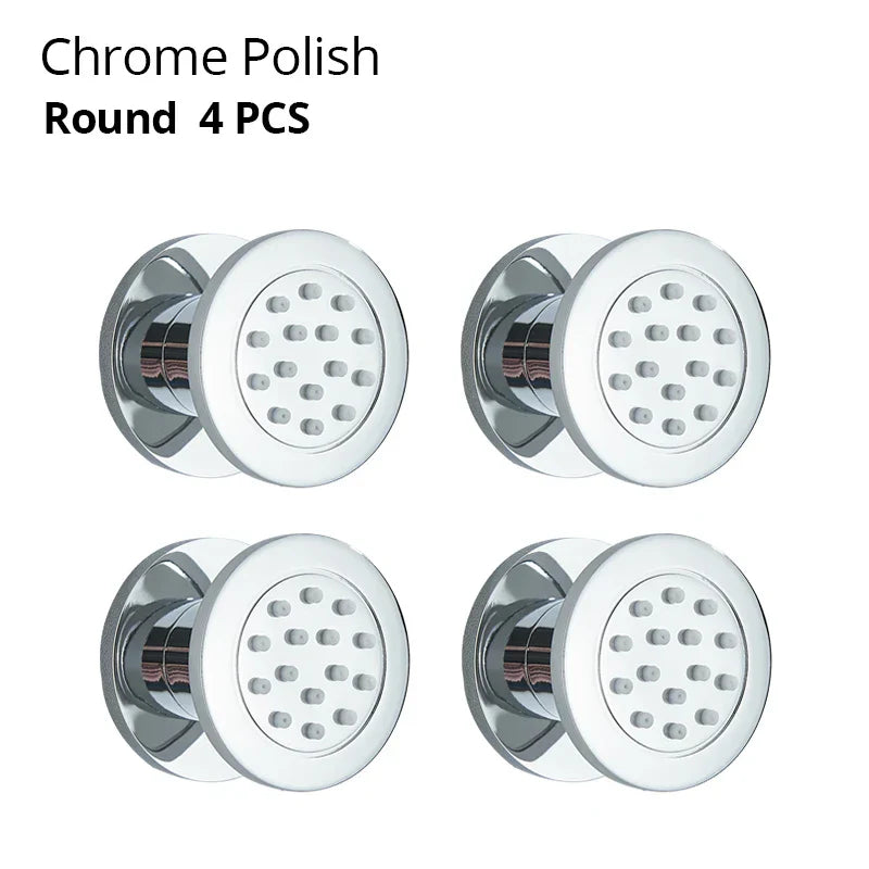 DecorBites™ Brass Body Round Shower SPA Jets for Luxurious Bathroom Massage Experience