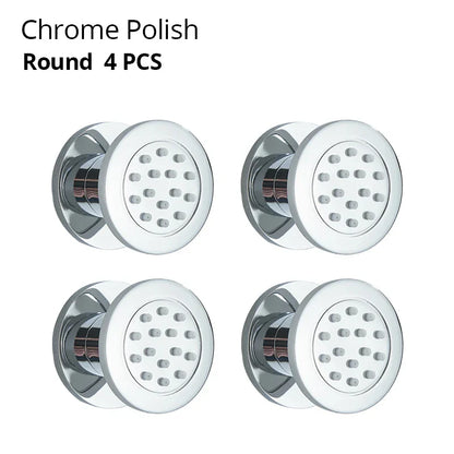 DecorBites™ Brass Body Round Shower SPA Jets for Luxurious Bathroom Massage Experience