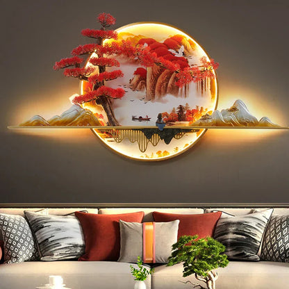 DecorBites™ LED Pine Landscape Wall Light for Home Decor