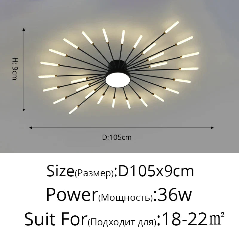 DecorBites™ LED Chandelier Lights - Modern Indoor Lighting for Living Room, Kids Room, Bedroom