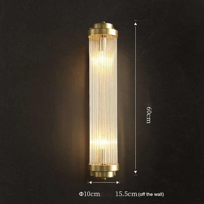 DecorBites™ Crystal LED Wall Sconce: Luxury Nordic Glass Luminaire for Staircase & Bedroom