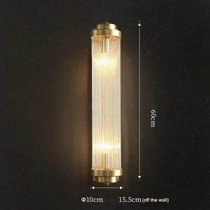 DecorBites™ Crystal LED Wall Sconce: Luxury Nordic Glass Luminaire for Staircase & Bedroom
