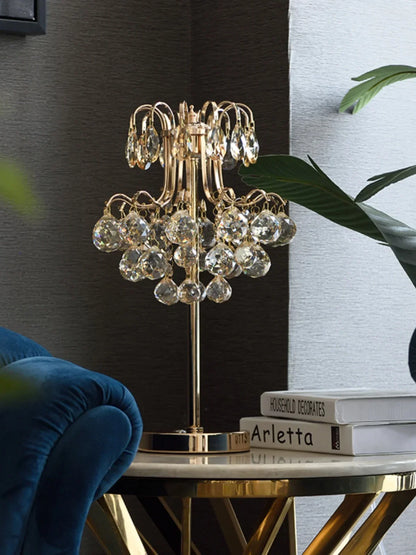 DecorBites™ Crystal Table Lamp: Nordic Luxury LED Touch Dimming, Modern Bedroom Bedside Lighting
