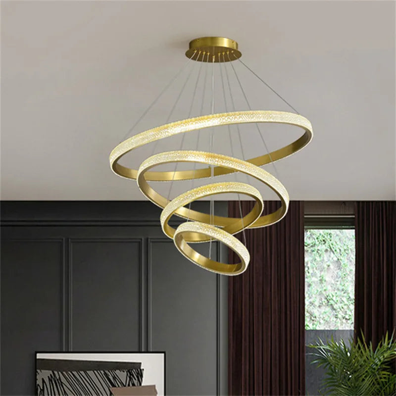 DecorBites™ LED Chandelier: Modern Minimalist Pendant Lighting for Home Living Dining Kitchen Bedroom