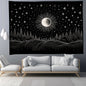 Decobites Sun & Moon Starry Sky Tapestry: Nordic Home Decor Wall Hanging & Picnic Mat