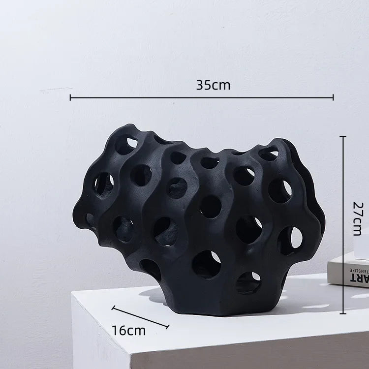 ديكوربايتس™ منحوتة هندسية من الراتينج المرجاني على شكل مخلوق بحري