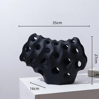 ديكوربايتس™ منحوتة هندسية من الراتينج المرجاني على شكل مخلوق بحري