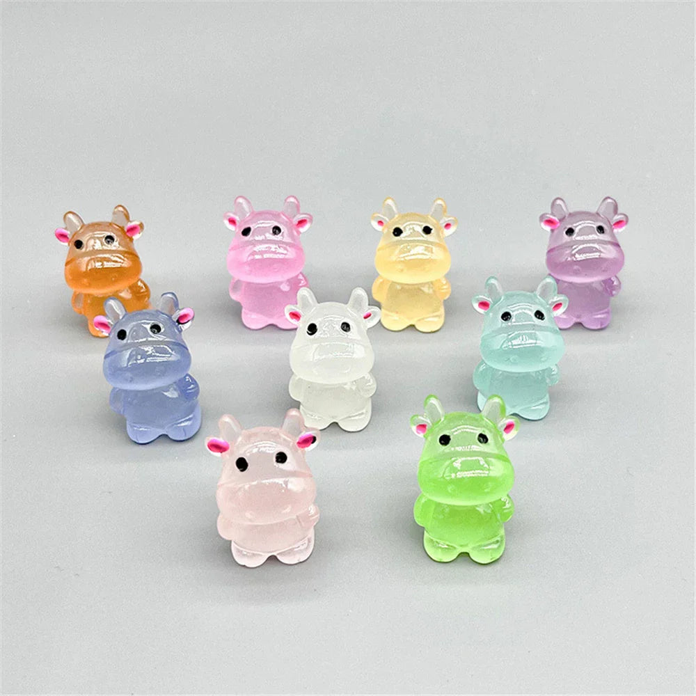 DecorBites™ Fluorescence Micro Rabbit Figurine: Miniature Room Decor Ornaments