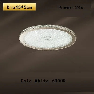 DecorBites™ Crystal Round Ceiling Lamp Elegant LED Lighting for Bedroom & Living Room