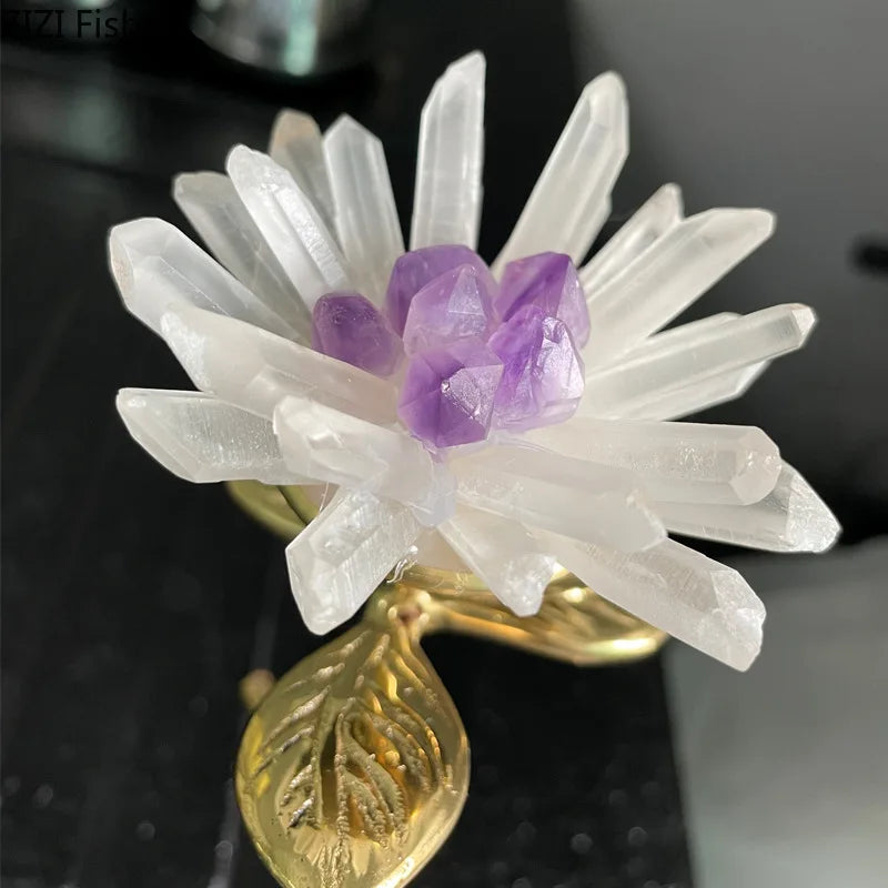 DecorBites™ Crystal Flower Branch Desk Ornament