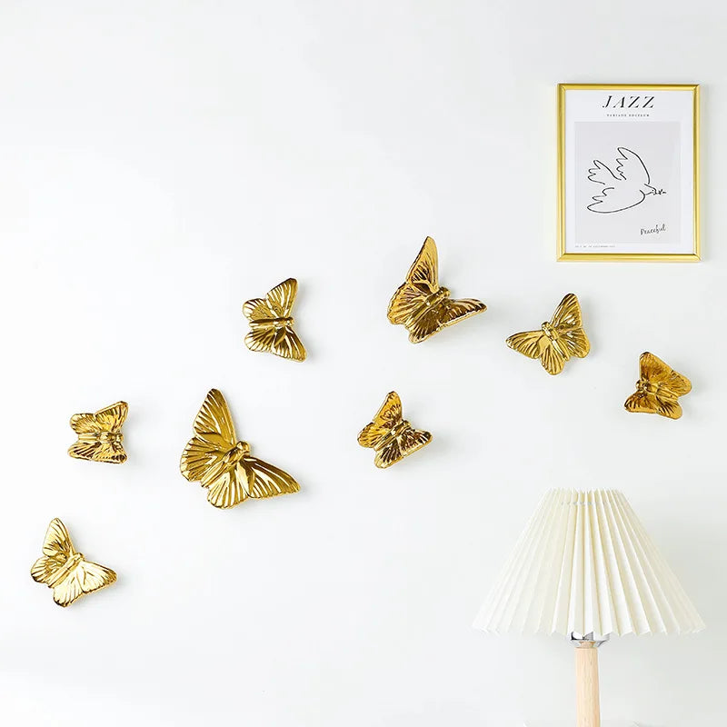 DecorBites™ Golden Butterfly Wall Decoration Set