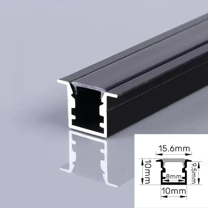 DecorBites™ LED Aluminum Profile Recessed U/YW-Shape Hidden Channel Milky Cover Bar Strip Light