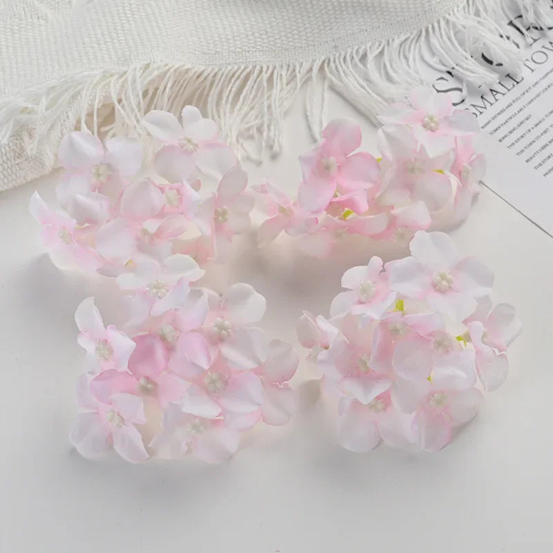 DecorBites™ Hydrangea Flowers: 30Pcs 8cm Fake Flowers for Home Decor, Wedding, DIY Wreaths