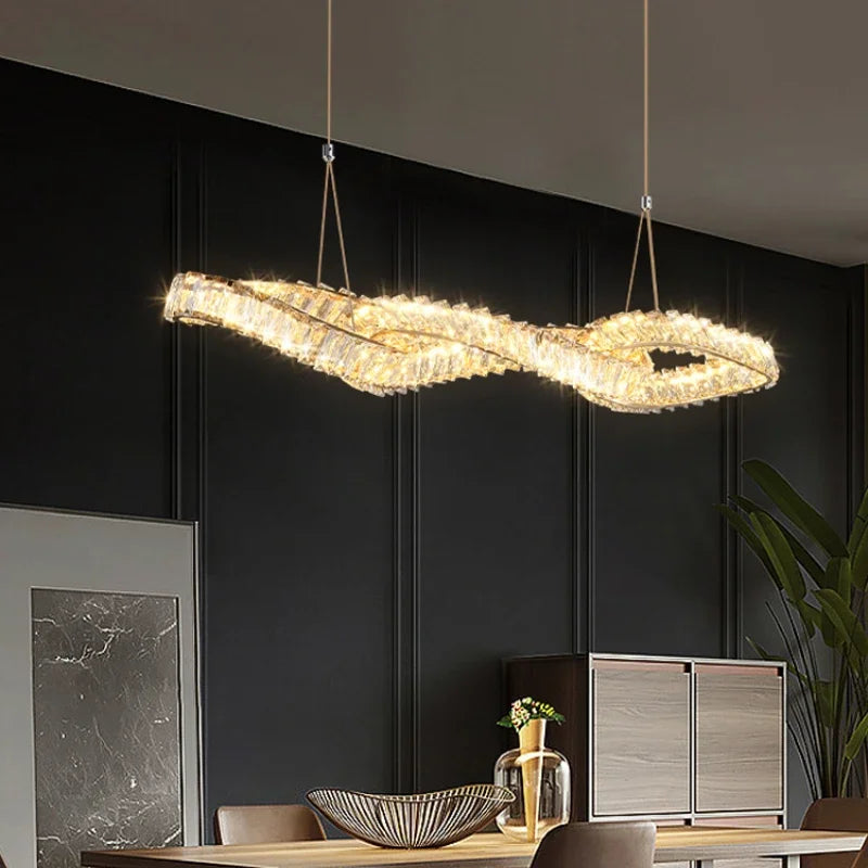 Lámparas colgantes LED de cristal DecorBites™ para una decoración de sala de estar de lujo