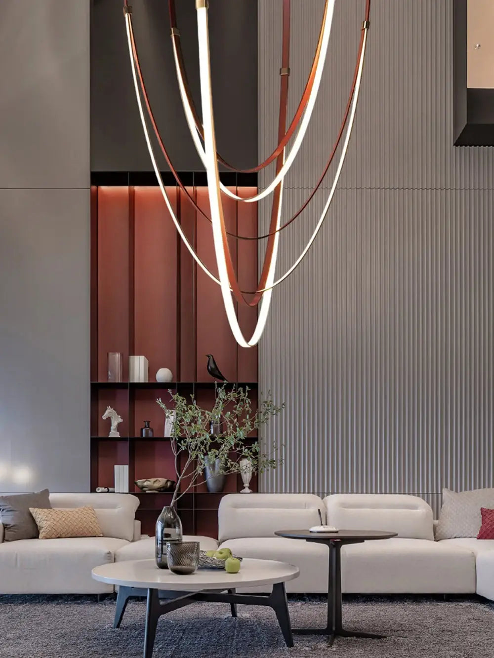 Flex Leather Belt LED Chandelier Light